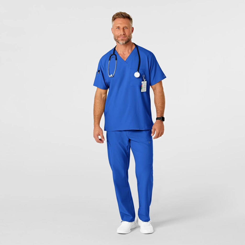 Wink Scrubs Men's Flat Front Cargo Scrub Pant Royal Blue | scrub-supply.com