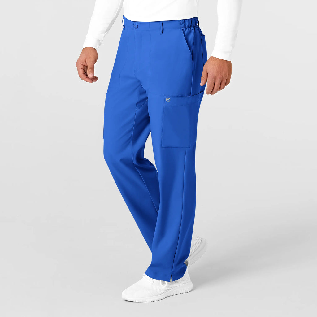 Wink Scrubs Men's Flat Front Cargo Scrub Pant Royal Blue | scrub-supply.com