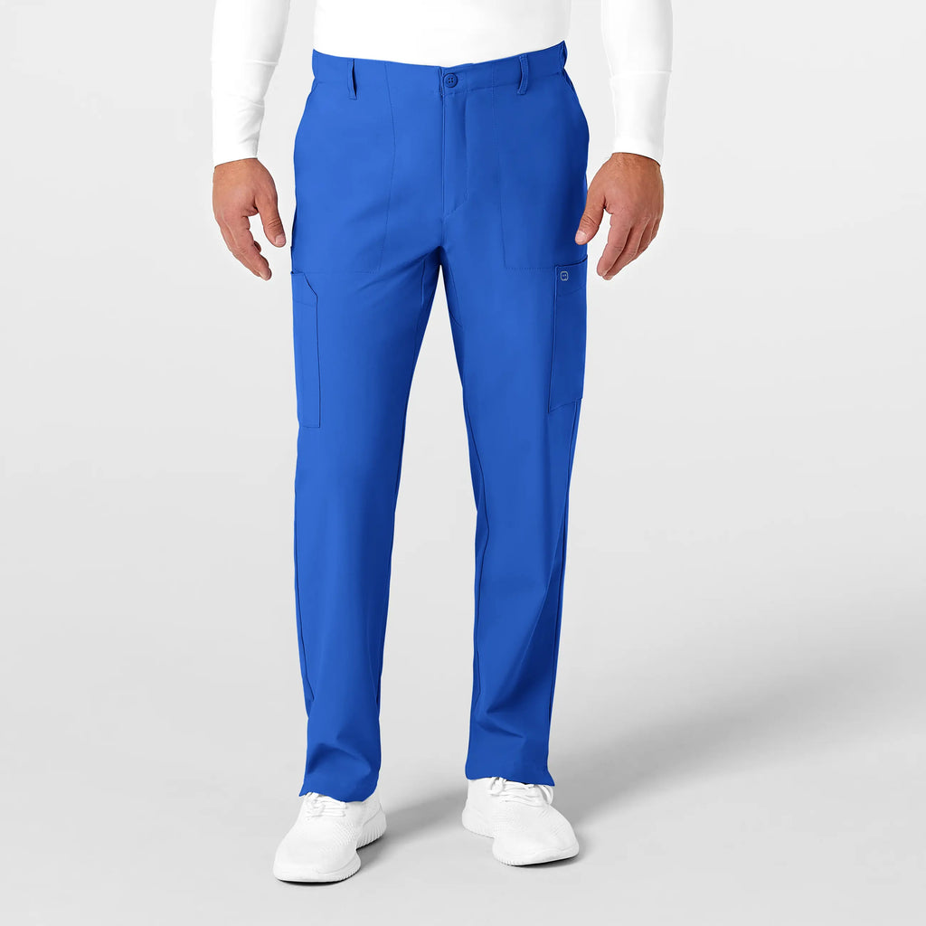 Wink Scrubs Men's Flat Front Cargo Scrub Pant Royal Blue | scrub-supply.com