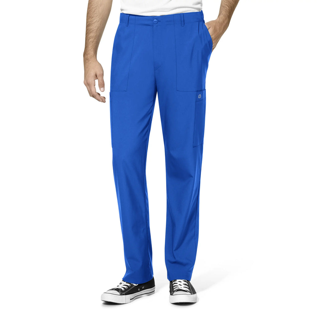 Wink Scrubs Men's Flat Front Cargo Scrub Pant Royal Blue | scrub-supply.com