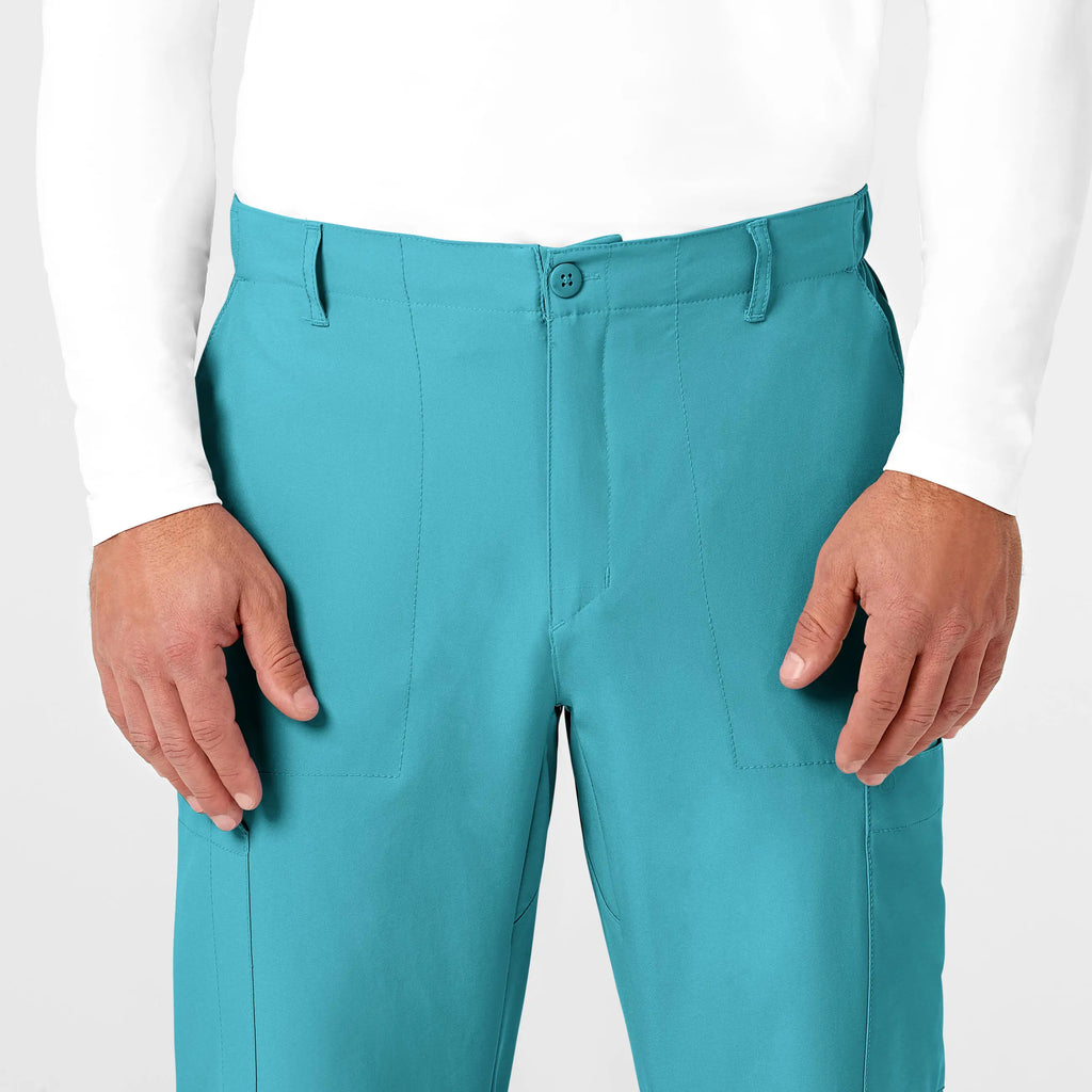 Wink Scrubs Men's Flat Front Cargo Scrub Pant Teal | scrub-supply.com