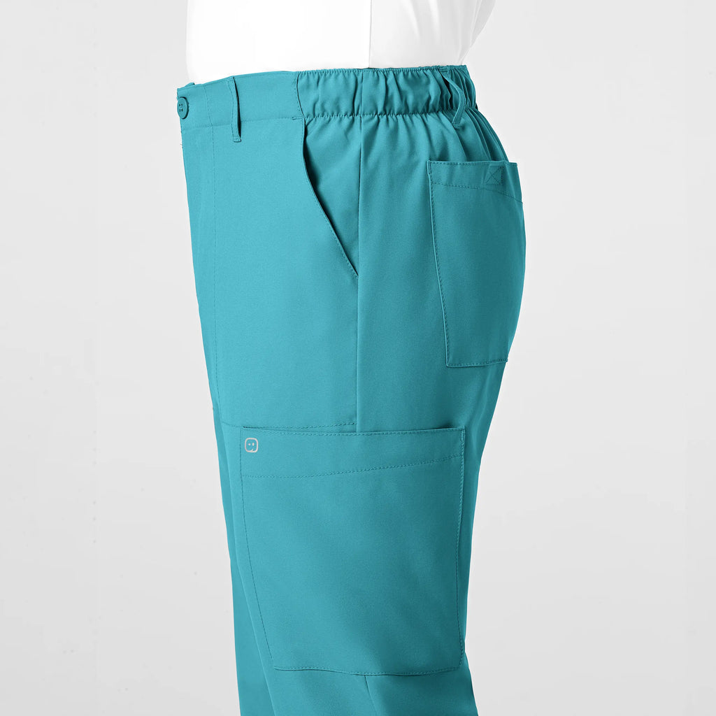 Wink Scrubs Men's Flat Front Cargo Scrub Pant Teal | scrub-supply.com