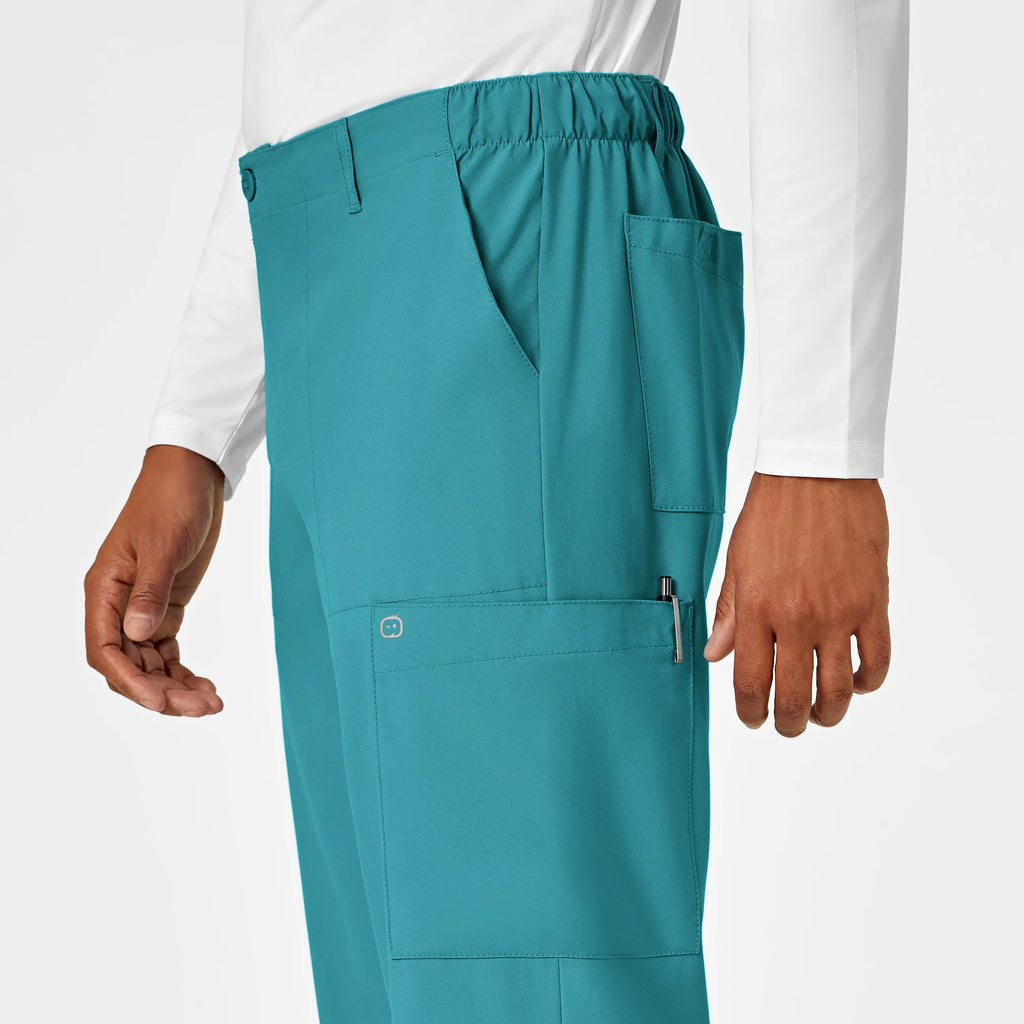 Wink Scrubs Men's Flat Front Cargo Scrub Pant Teal | scrub-supply.com