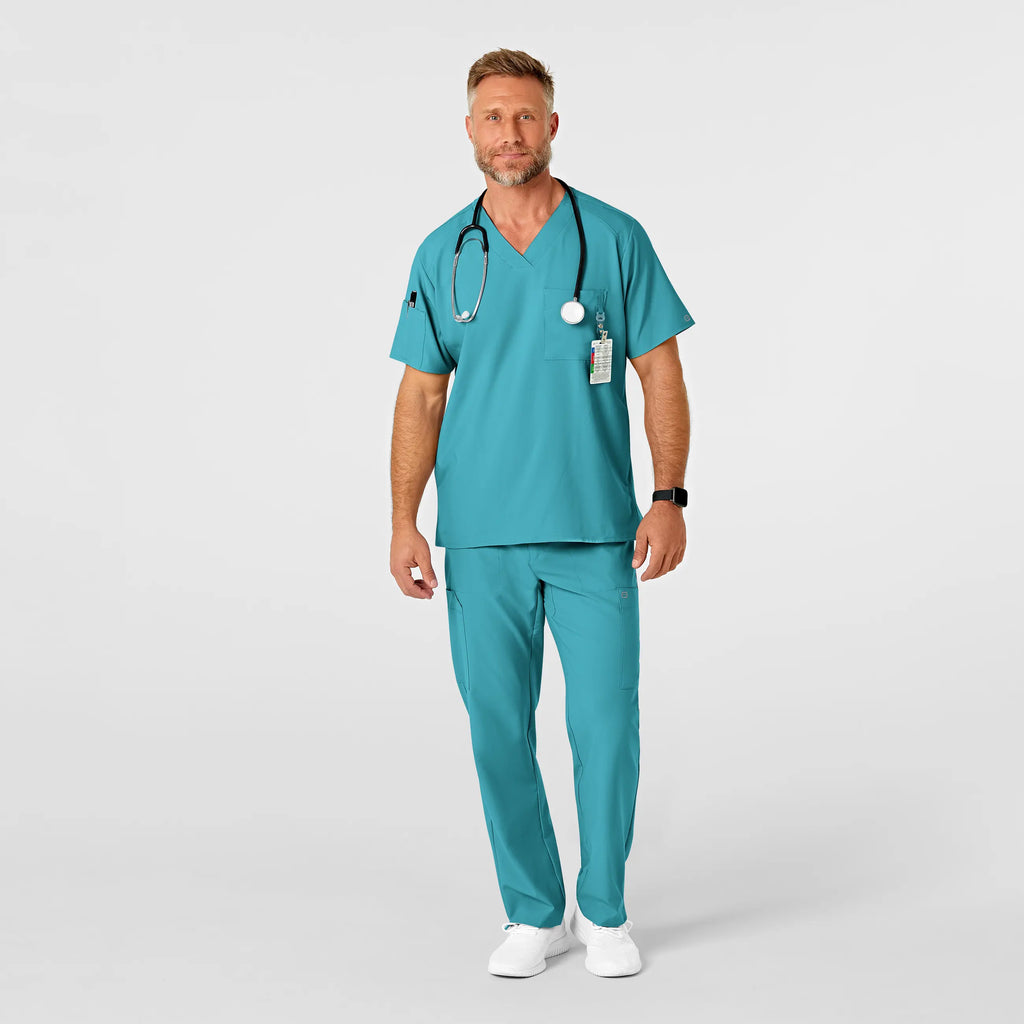 Wink Scrubs Men's Flat Front Cargo Scrub Pant Teal | scrub-supply.com