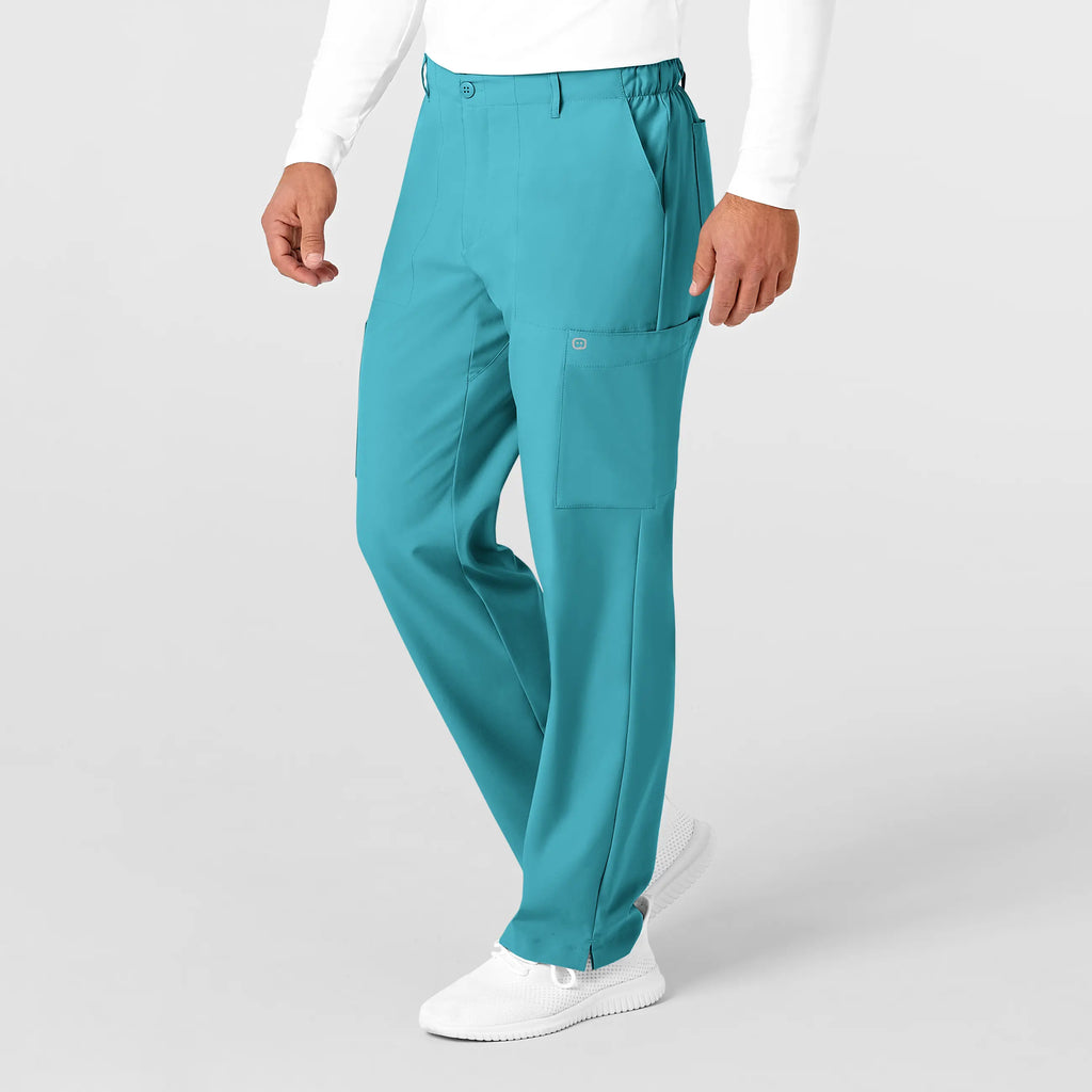 Wink Scrubs Men's Flat Front Cargo Scrub Pant Teal | scrub-supply.com