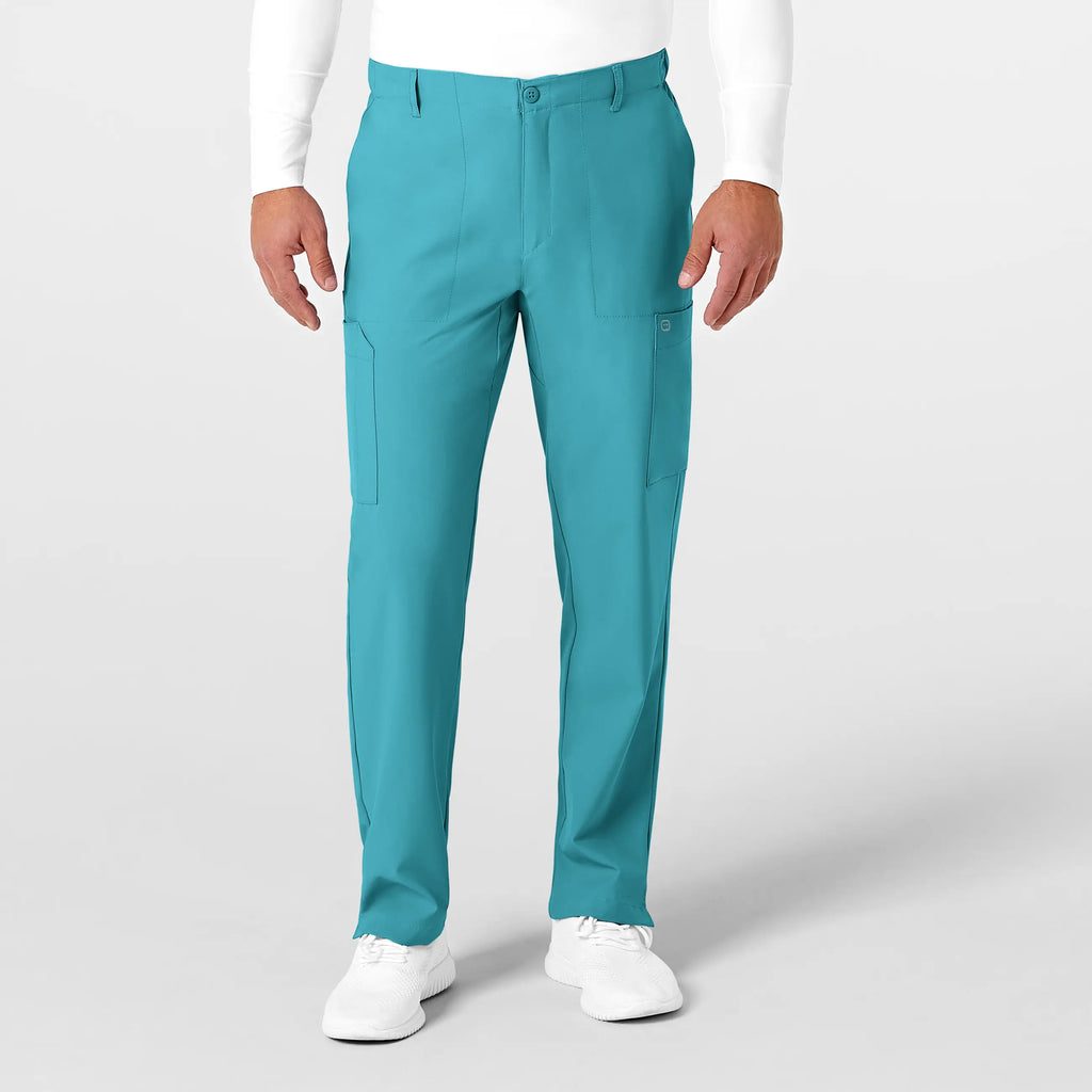 Wink Scrubs Men's Flat Front Cargo Scrub Pant Teal | scrub-supply.com