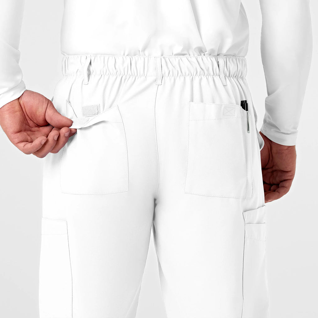 Wink Scrubs Men's Flat Front Cargo Scrub Pant White | scrub-supply.com