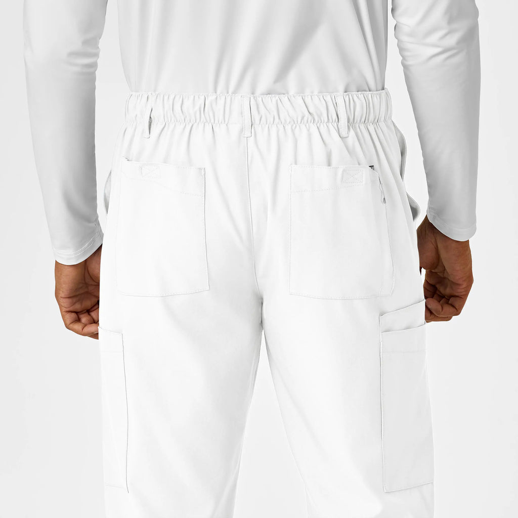 Wink Scrubs Men's Flat Front Cargo Scrub Pant White | scrub-supply.com