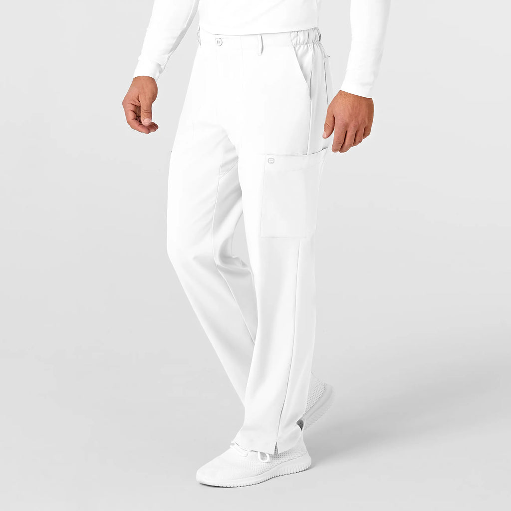 Wink Scrubs Men's Flat Front Cargo Scrub Pant White | scrub-supply.com