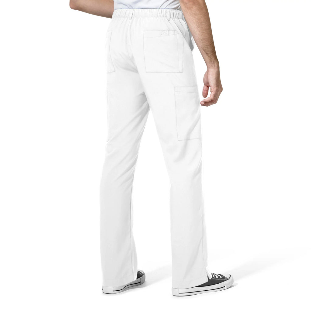 Wink Scrubs Men's Flat Front Cargo Scrub Pant White | scrub-supply.com