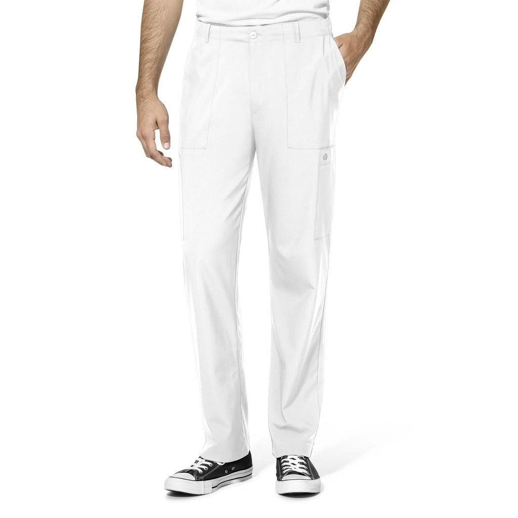 Wink Scrubs Men's Flat Front Cargo Scrub Pant White | scrub-supply.com