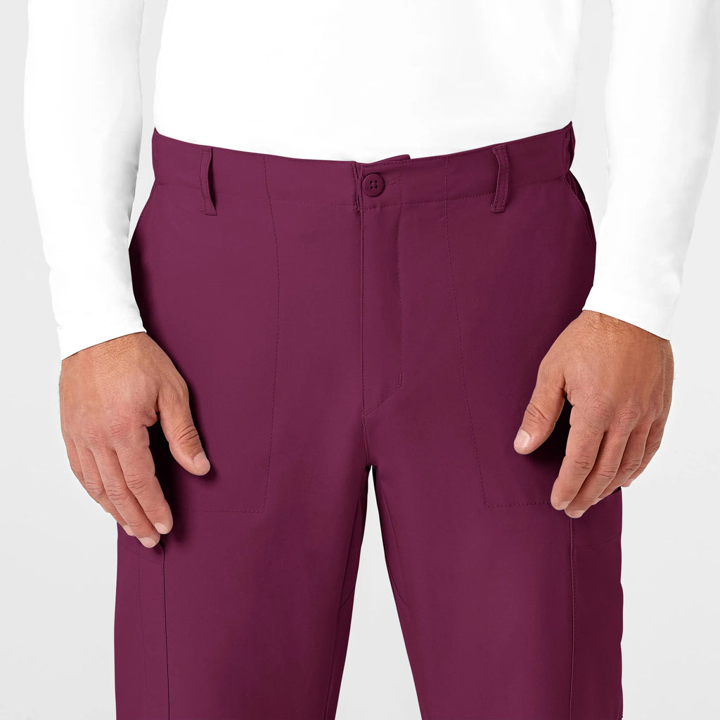 Wink Scrubs Men's Flat Front Cargo Scrub Pant Wine | scrub-supply.com