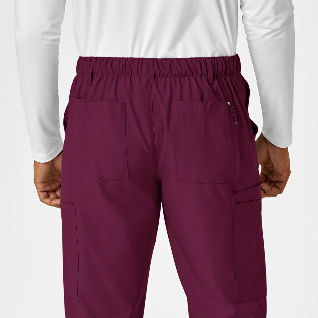 Wink Scrubs Men's Flat Front Cargo Scrub Pant Wine | scrub-supply.com