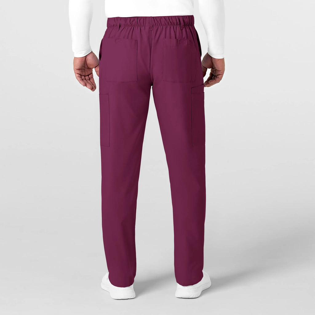 Wink Scrubs Men's Flat Front Cargo Scrub Pant Wine | scrub-supply.com