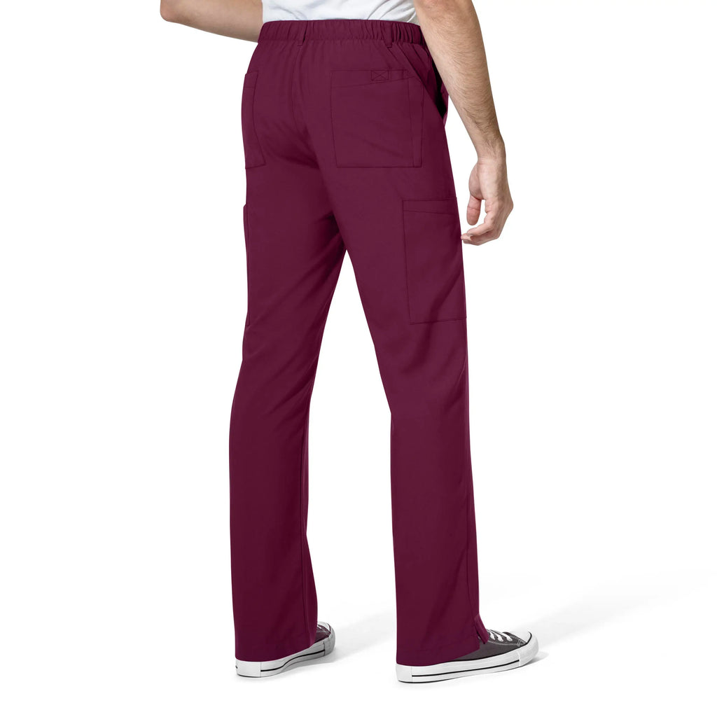 Wink Scrubs Men's Flat Front Cargo Scrub Pant Wine | scrub-supply.com