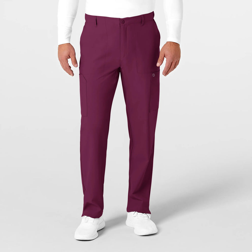 Wink Scrubs Men's Flat Front Cargo Scrub Pant Wine | scrub-supply.com