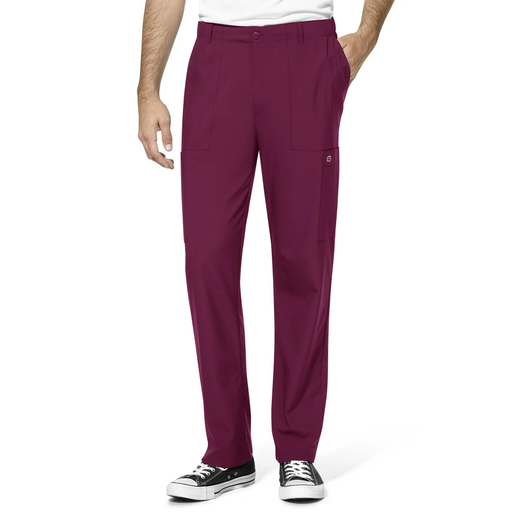 Wink Scrubs Men's Flat Front Cargo Scrub Pant Wine | scrub-supply.com