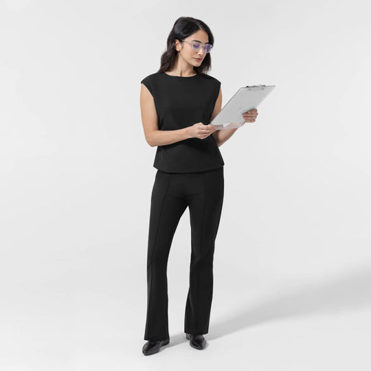 Wink Scrubs Women's Women’s Bootcut Flare Pant Black | scrub-supply.com