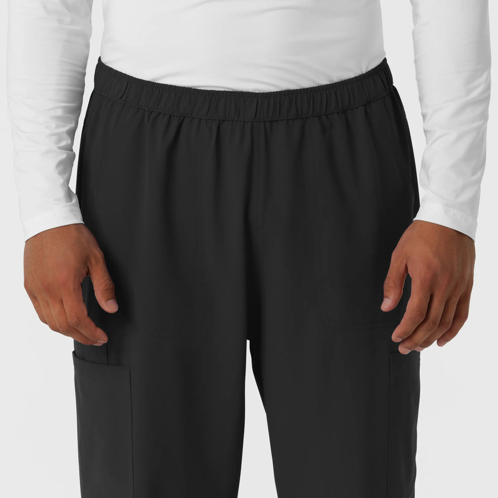 Wink Scrubs Men's Straight Leg Cargo Scrub Pant Black | scrub-supply.com