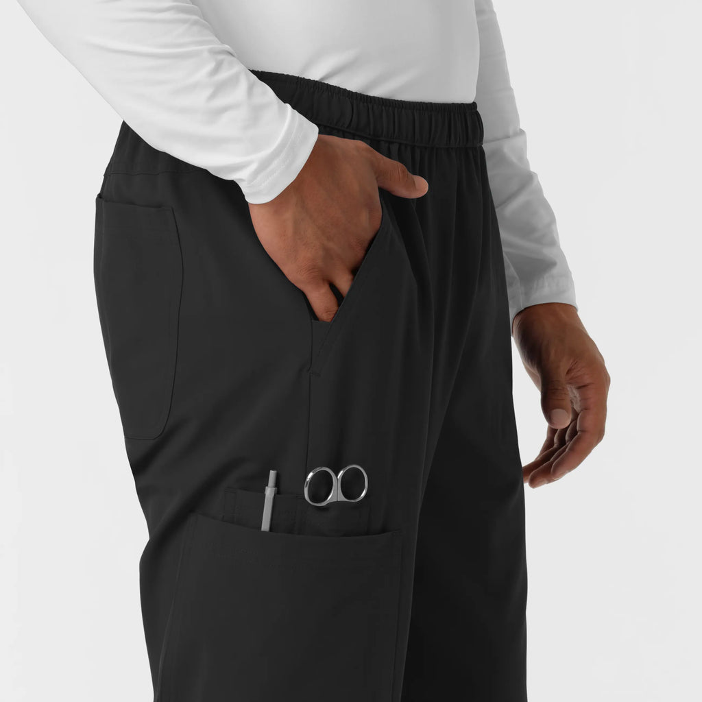 Wink Scrubs Men's Straight Leg Cargo Scrub Pant Black | scrub-supply.com