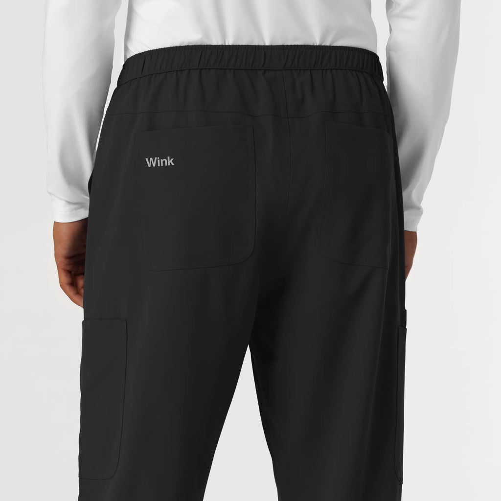 Wink Scrubs Men's Straight Leg Cargo Scrub Pant Black | scrub-supply.com