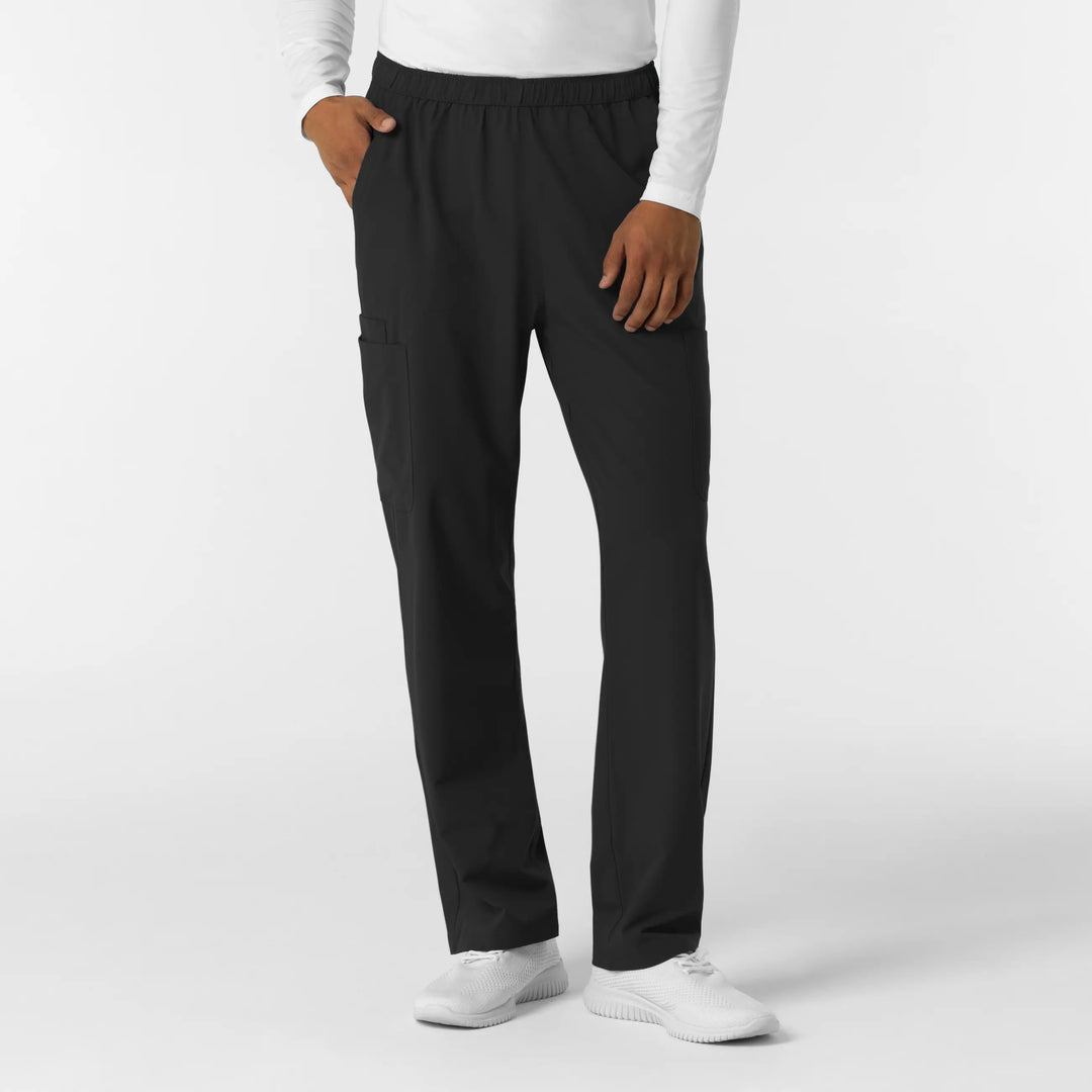 Wink Scrubs Men's Straight Leg Cargo Scrub Pant Black | scrub-supply.com