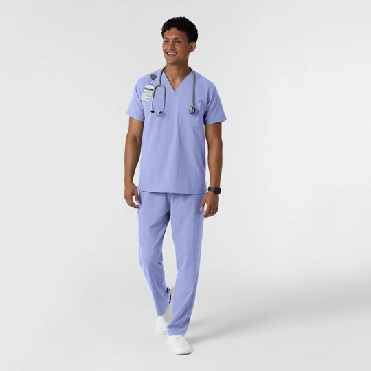 Wink Scrubs Men's Straight Leg Cargo Scrub Pant Ceil Blue | scrub-supply.com
