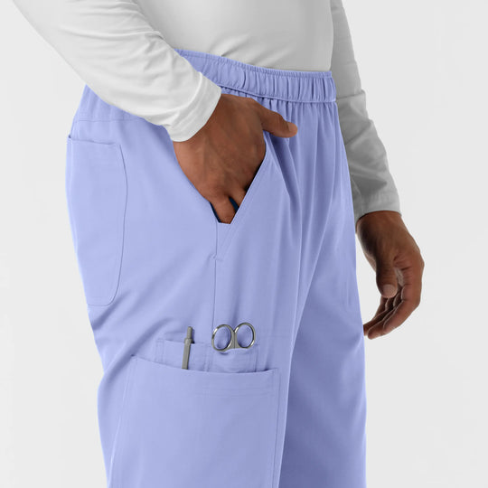 Wink Scrubs Men's Straight Leg Cargo Scrub Pant Ceil Blue | scrub-supply.com