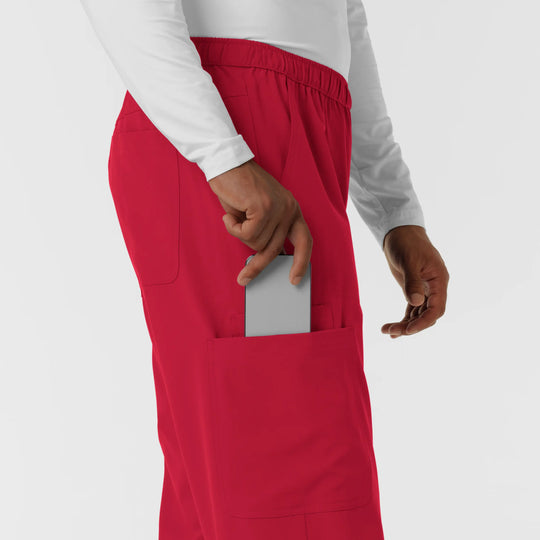 Wink Scrubs Men's Straight Leg Cargo Scrub Pant Red | scrub-supply.com