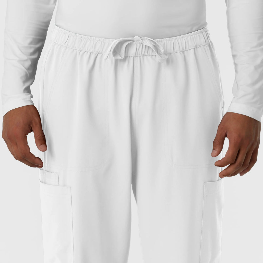 Wink Scrubs Men's Straight Leg Cargo Scrub Pant White | scrub-supply.com