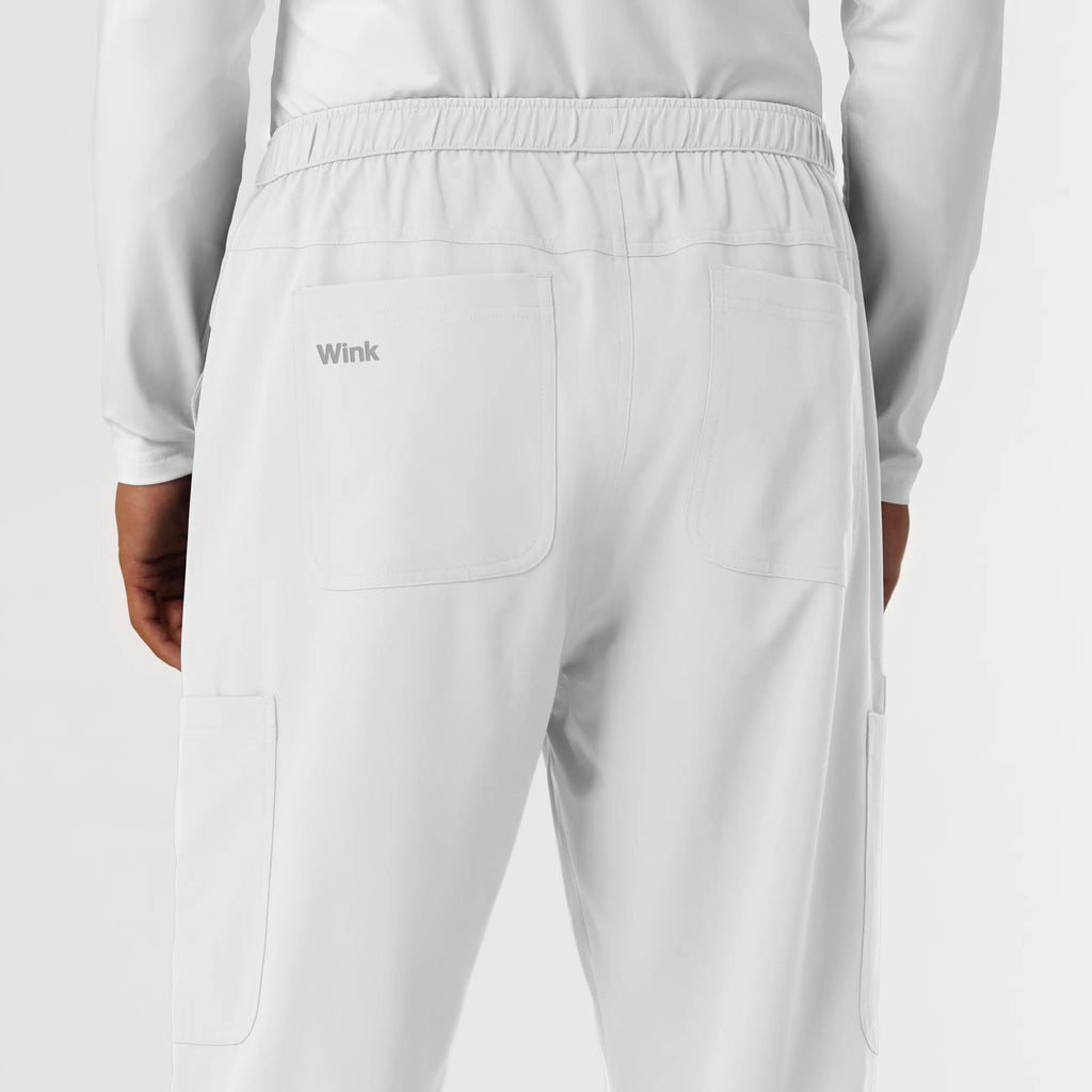Wink Scrubs Men's Straight Leg Cargo Scrub Pant White | scrub-supply.com