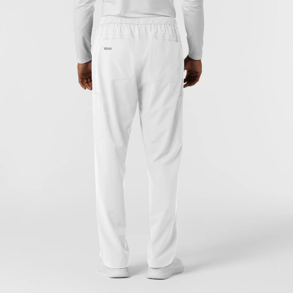 Wink Scrubs Men's Straight Leg Cargo Scrub Pant White | scrub-supply.com