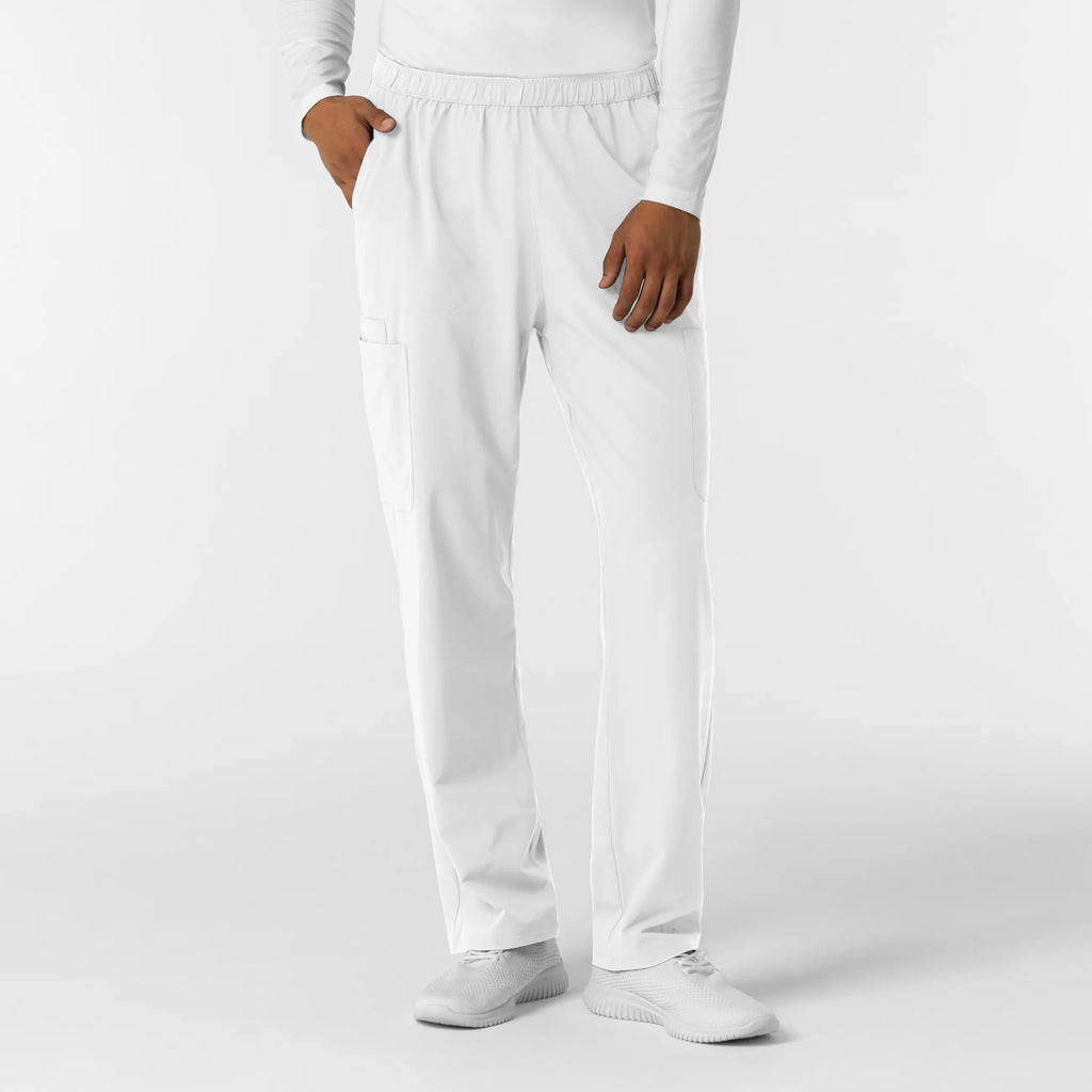 Wink Scrubs Men's Straight Leg Cargo Scrub Pant White | scrub-supply.com