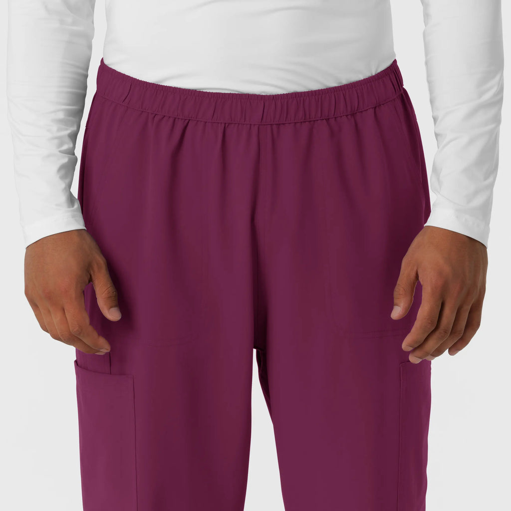 Wink Scrubs Men's Straight Leg Cargo Scrub Pant Wine | scrub-supply.com