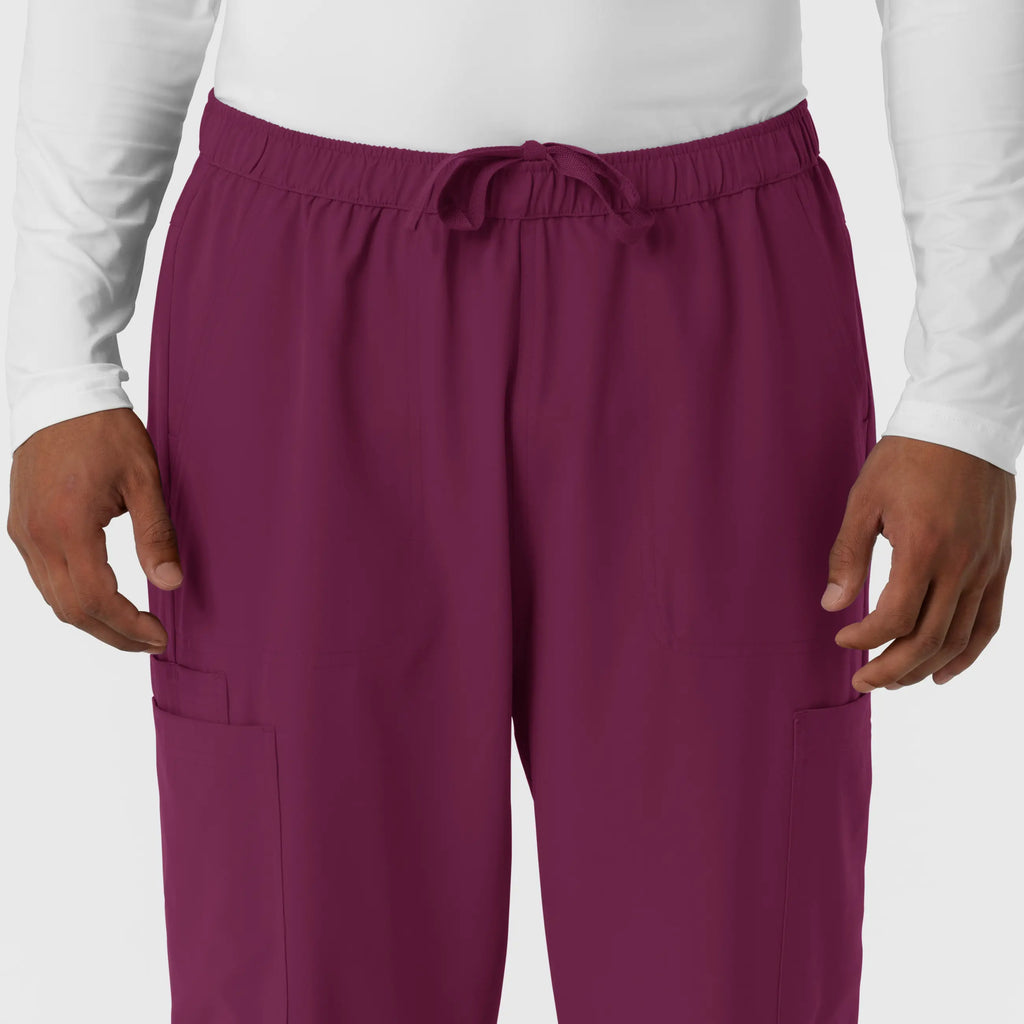 Wink Scrubs Men's Straight Leg Cargo Scrub Pant Wine | scrub-supply.com