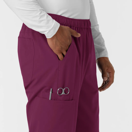 Wink Scrubs Men's Straight Leg Cargo Scrub Pant Wine | scrub-supply.com
