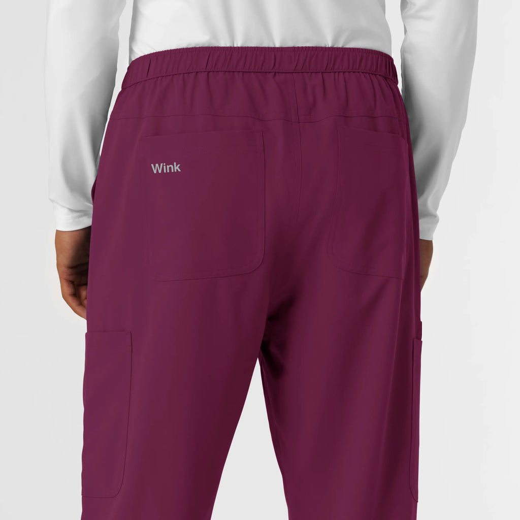 Wink Scrubs Men's Straight Leg Cargo Scrub Pant Wine | scrub-supply.com