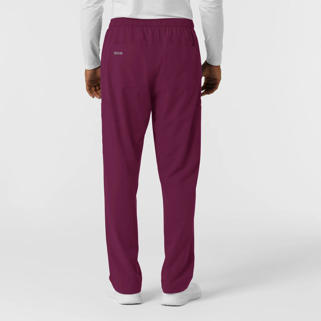 Wink Scrubs Men's Straight Leg Cargo Scrub Pant Wine | scrub-supply.com