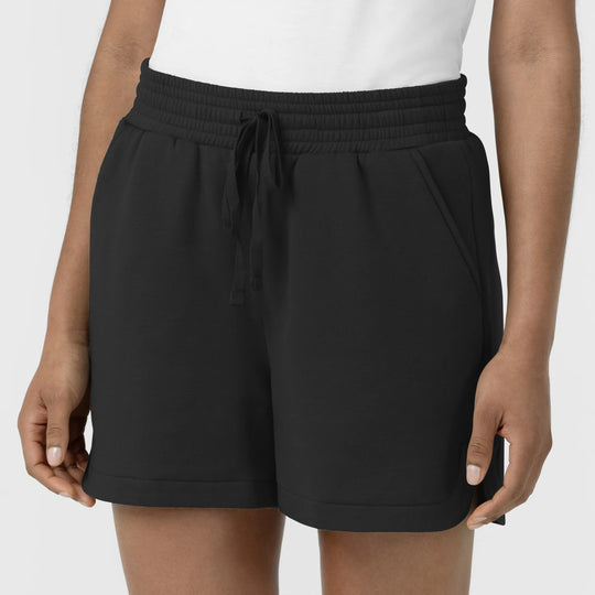 Wink Scrubs Women's High Rise Shorts Black | scrub-supply.com