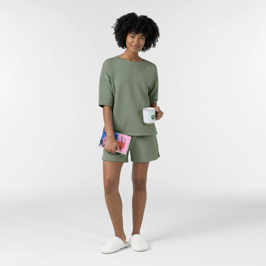 Wink Scrubs Women's High Rise Shorts Sage | scrub-supply.com