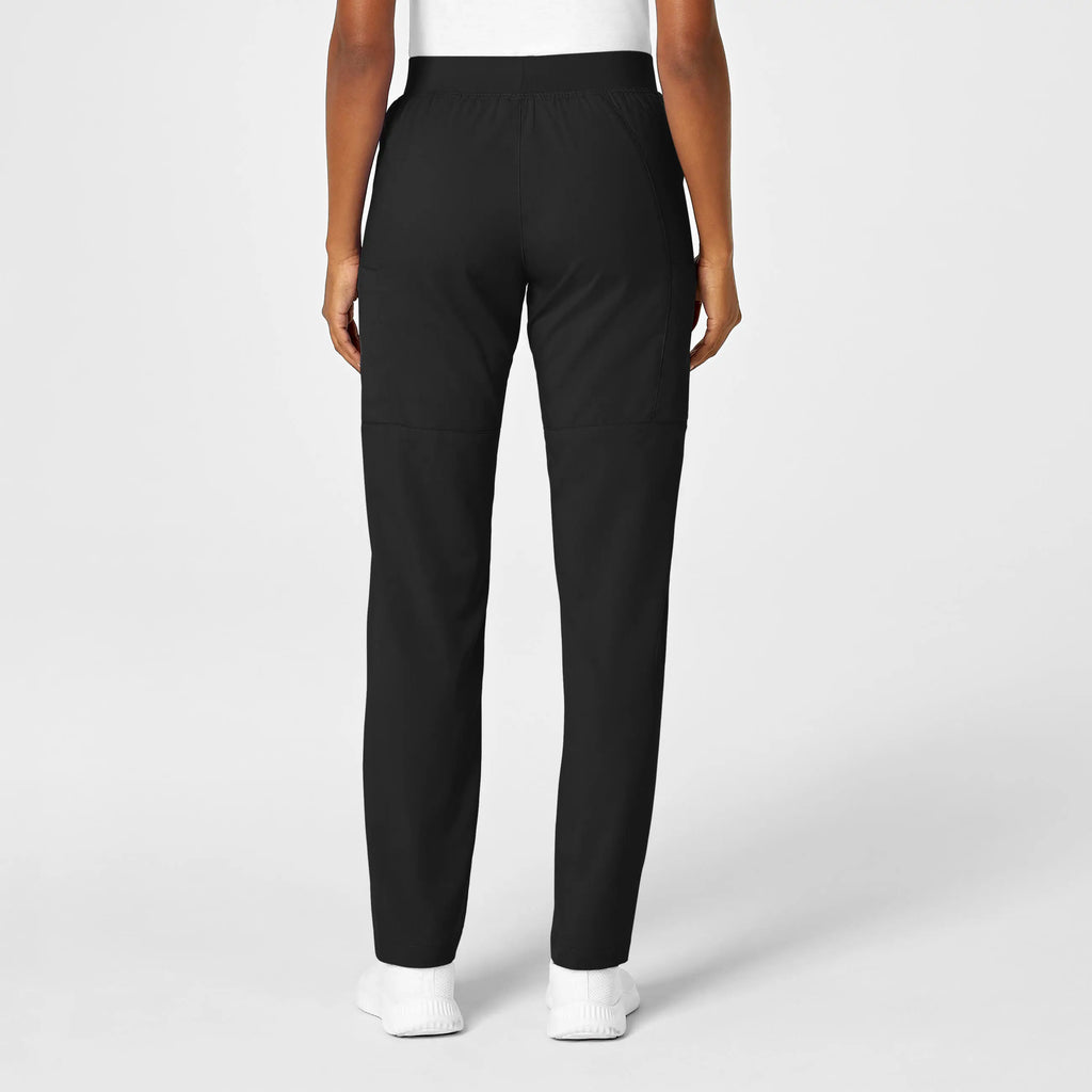 Wink Scrubs Women's Knit Waist Cargo Scrub Pant Black | scrub-supply.com