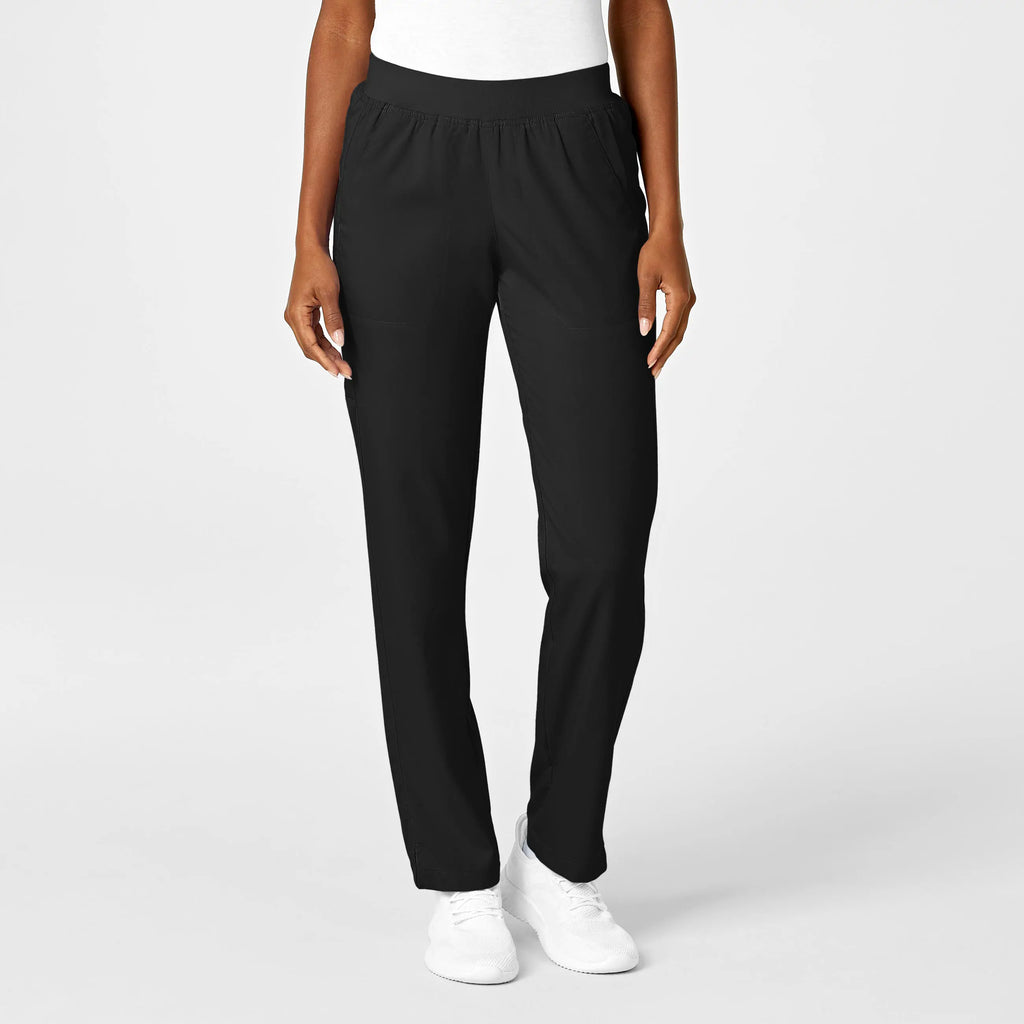 Wink Scrubs Women's Knit Waist Cargo Scrub Pant Black | scrub-supply.com