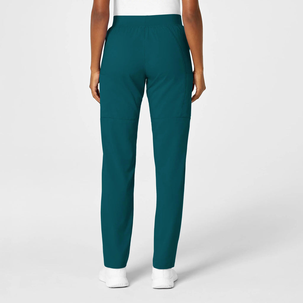 Wink Scrubs Women's Knit Waist Cargo Scrub Pant Caribbean Blue | scrub-supply.com