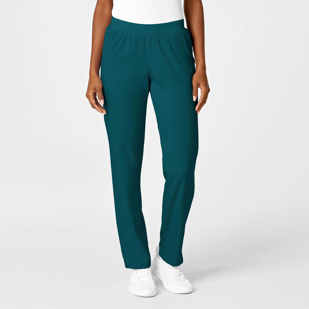 Wink Scrubs Women's Knit Waist Cargo Scrub Pant Caribbean Blue | scrub-supply.com