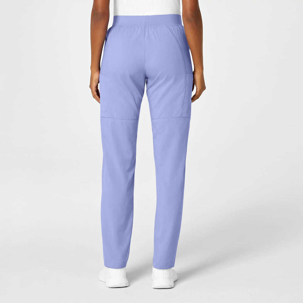 Wink Scrubs Women's Knit Waist Cargo Scrub Pant Ceil Blue | scrub-supply.com