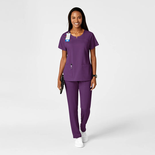 Wink Scrubs Women's Knit Waist Cargo Scrub Pant Eggplant | scrub-supply.com