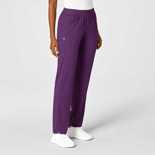 Wink Scrubs Women's Knit Waist Cargo Scrub Pant Eggplant | scrub-supply.com