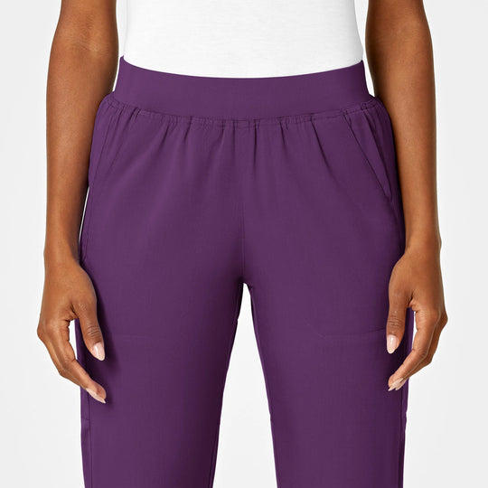 Wink Scrubs Women's Knit Waist Cargo Scrub Pant Eggplant | scrub-supply.com