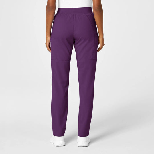 Wink Scrubs Women's Knit Waist Cargo Scrub Pant Eggplant | scrub-supply.com