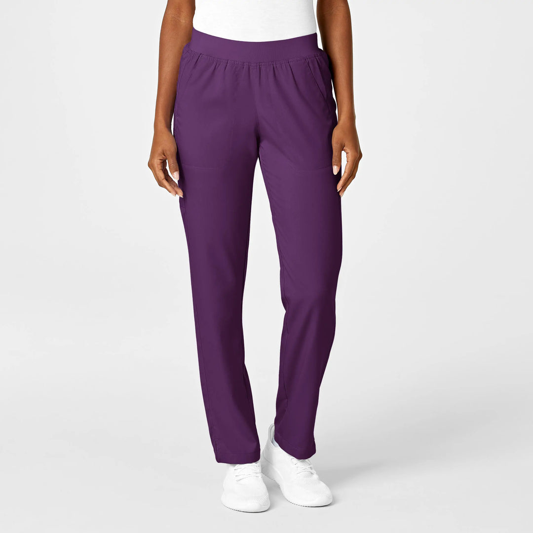 Wink Scrubs Women's Knit Waist Cargo Scrub Pant Eggplant | scrub-supply.com